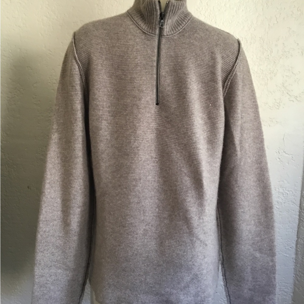 CHRISTOPHER FISHER 100% cashmere elbow patch sweater MED?